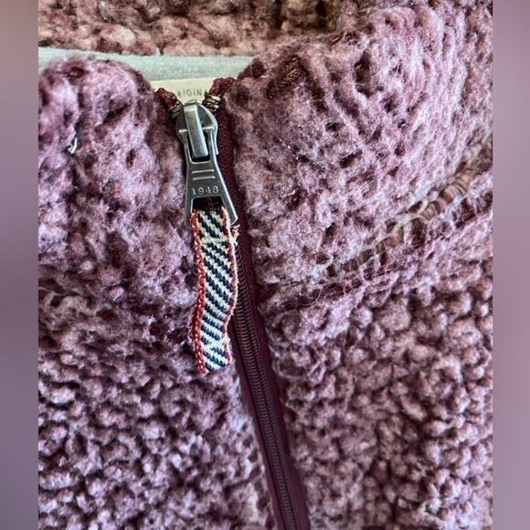 Weatherproof Mauve Long Sleeve 1/4 Zip Mock Neck Lined Sherpa Pullover Size L - Picture 3 of 8
